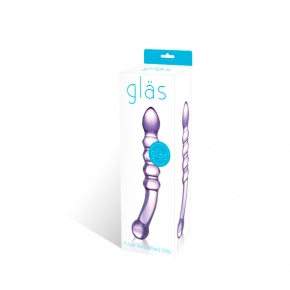 Gläs - Purple Rain Ribbed Dildo