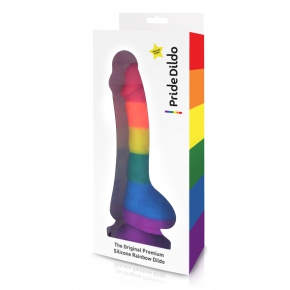 Pride Rainbow Dildo with Balls