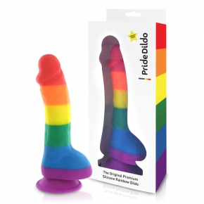 Pride Rainbow Dildo with Balls