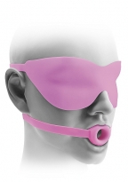 Open Mouth Gag und Maske small - pink