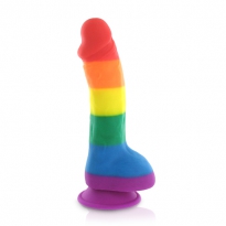 Pride Rainbow Dildo with Balls