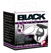 Black Velvets Cock + Ball Ring