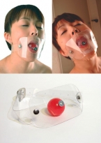 Japanischer transparenter Knebel mit Gag-Ball